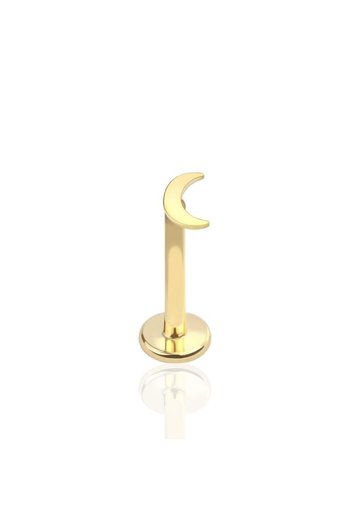 Small Crescent Moon Surgical Steel Labret