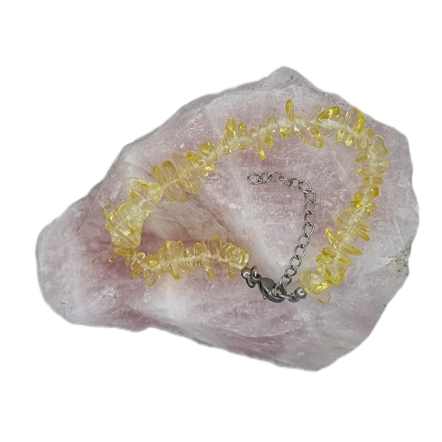 Clasped Crystal Chip Bracelet