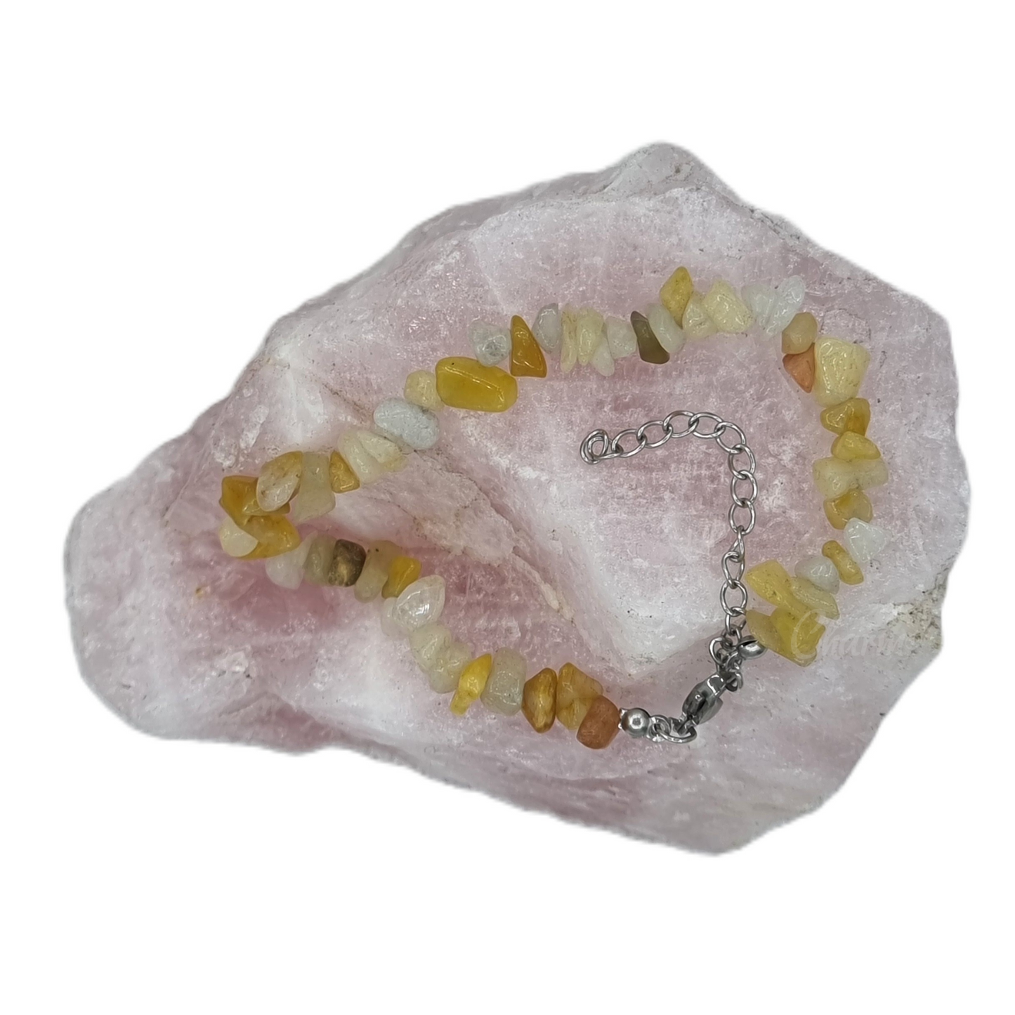 Clasped Crystal Chip Bracelet