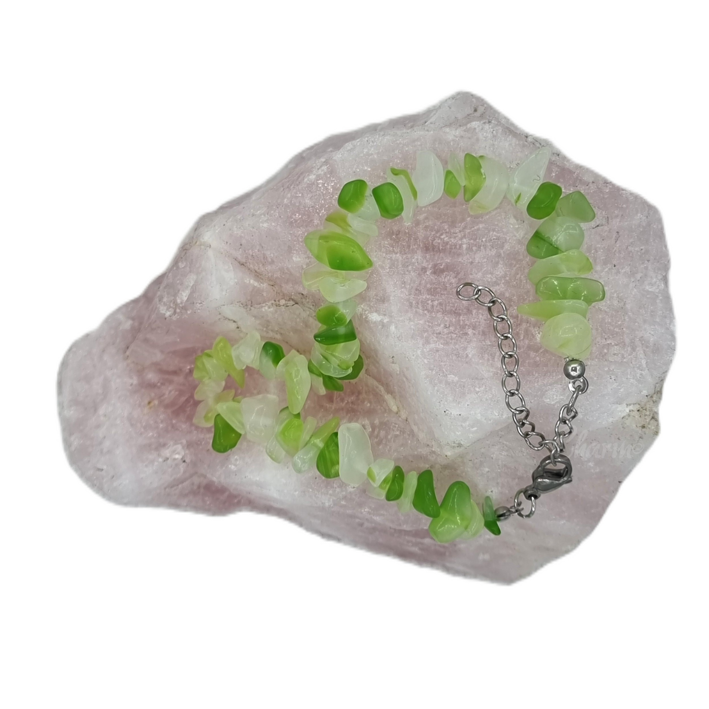 Clasped Crystal Chip Bracelet