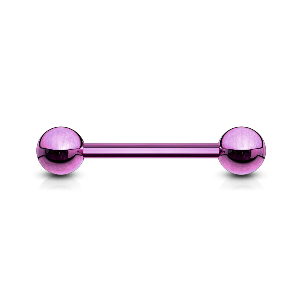Surgical Steel Externally Threaded Barbell - Purple
