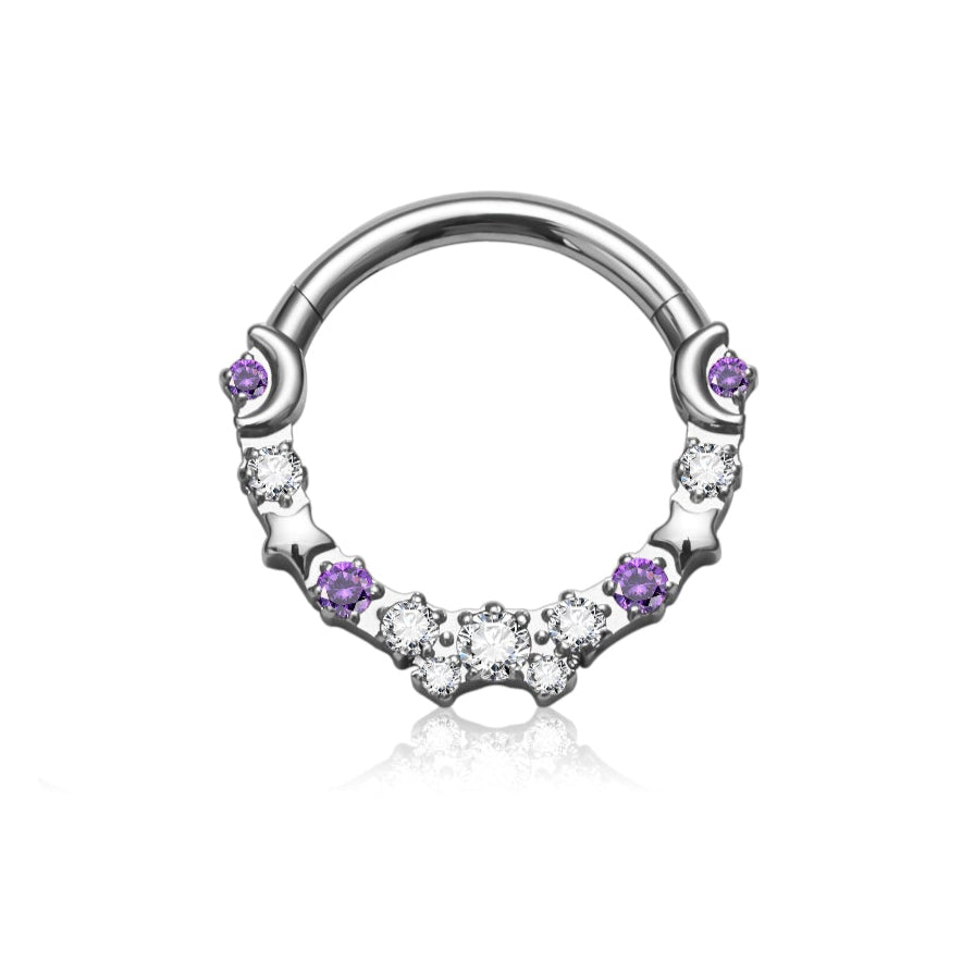 Celestial Titanium Hinged Ring