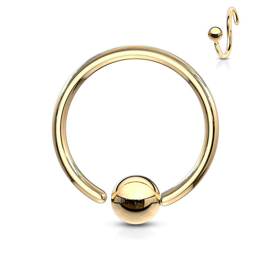 20G Ball Attached Nose Ring - B2