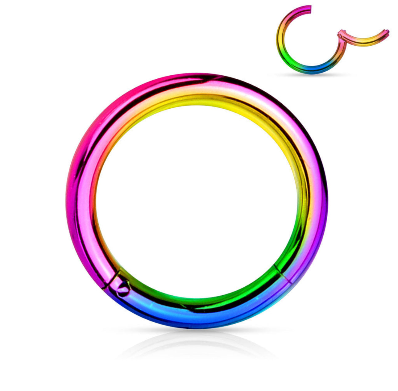 20G Nose Hinged/Clicker Ring- B1