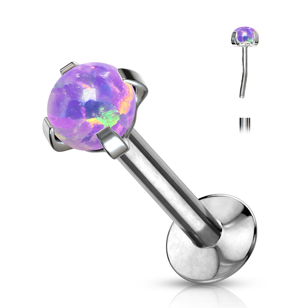 Opal Labret Style Nose Stud - M1