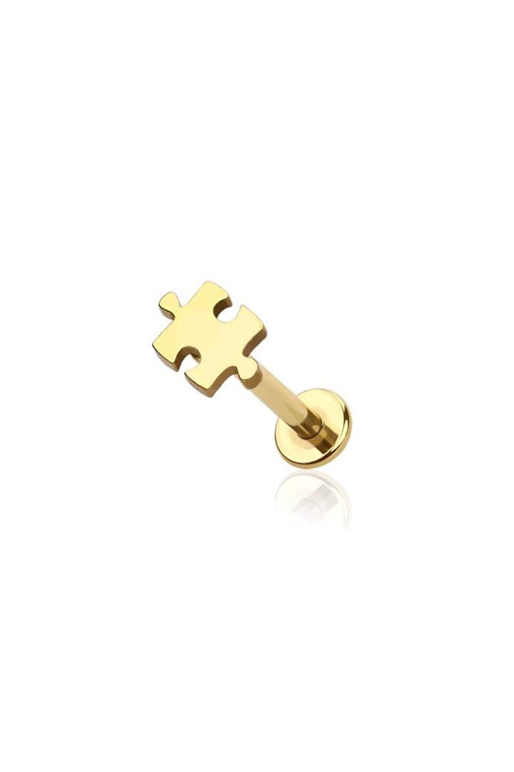 Puzzle Piece Surgical Steel Labret