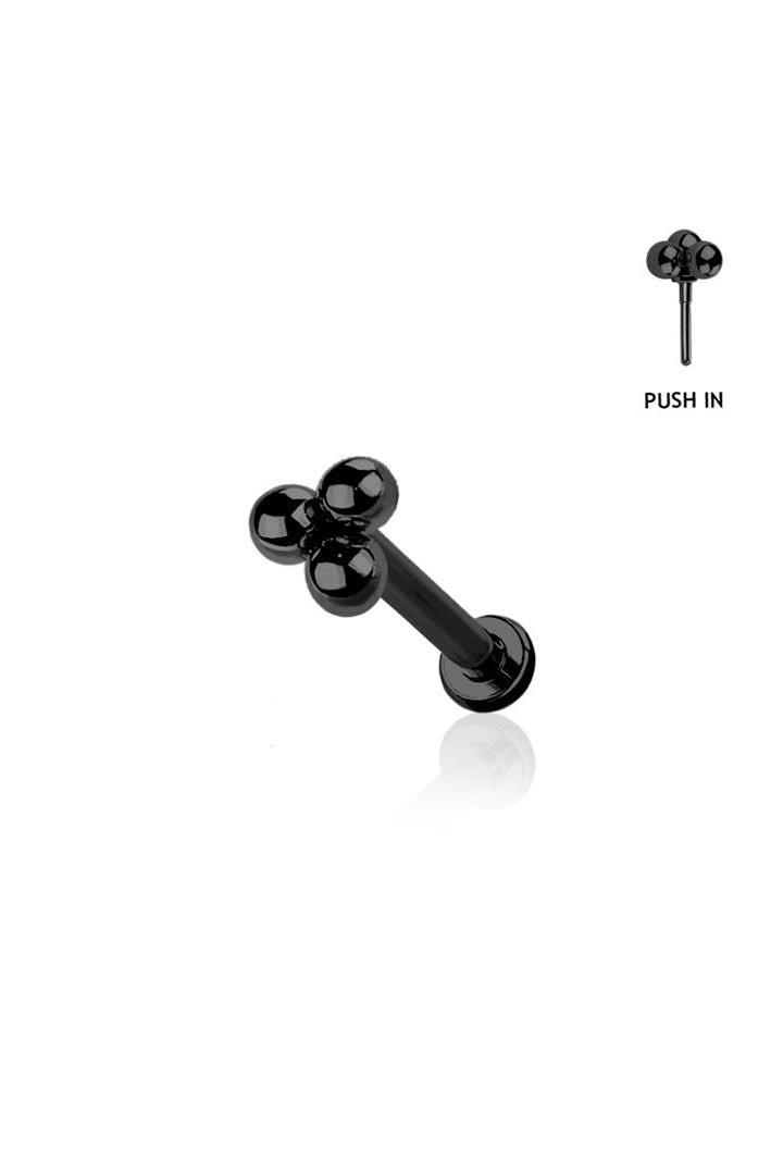 Triple Micro Bead Surgical Steel Labret