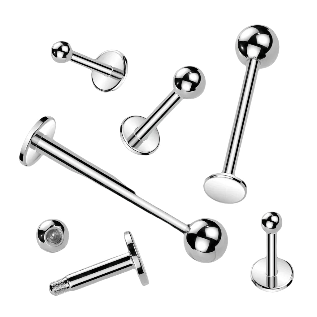 Silver Surgical Steel Labret