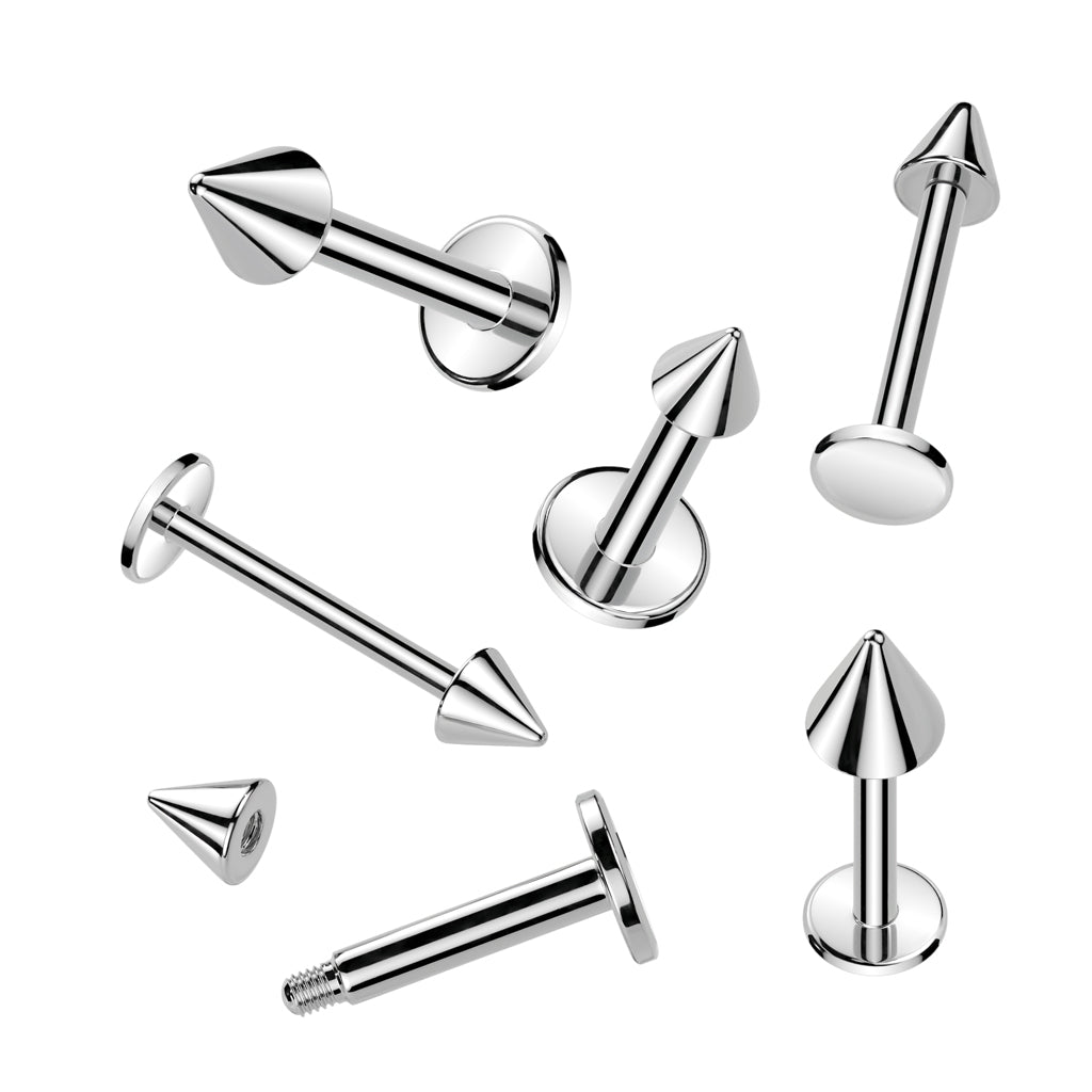 Silver Spike Surgical Steel Labret