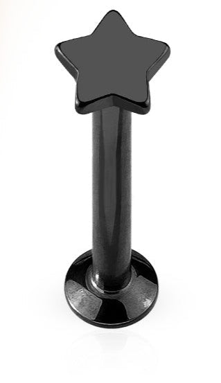 Small Star Surgical Steel Labret (Smoother Edge)