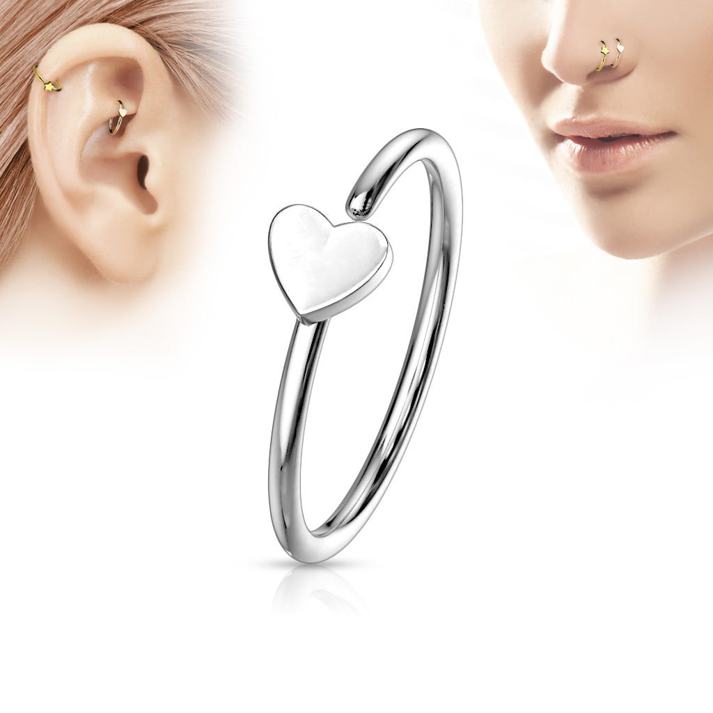 Heart Style Nose Ring - F7