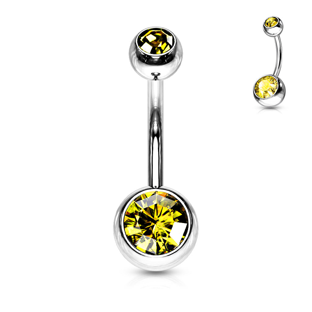 Surgical Steel Externally Threaded Belly Bar