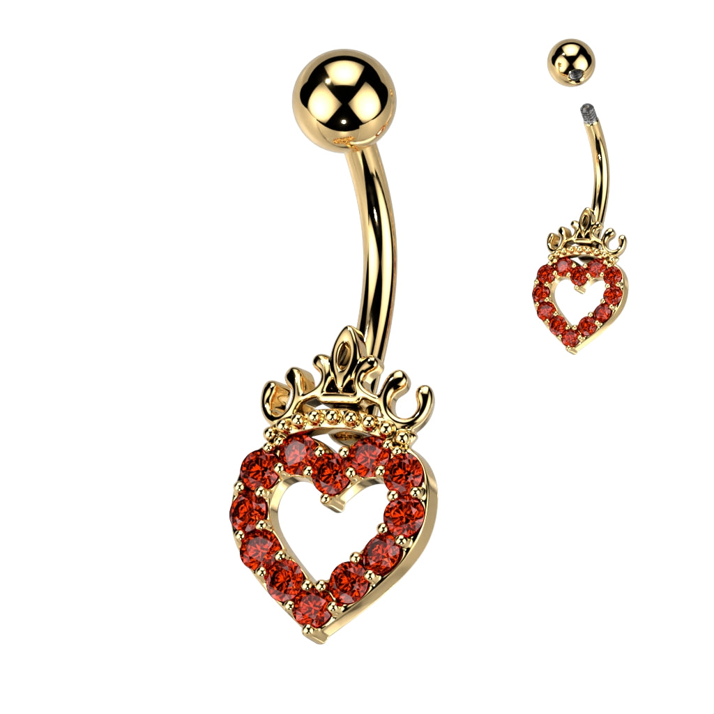 Tiara Heart Belly Bart - L10
