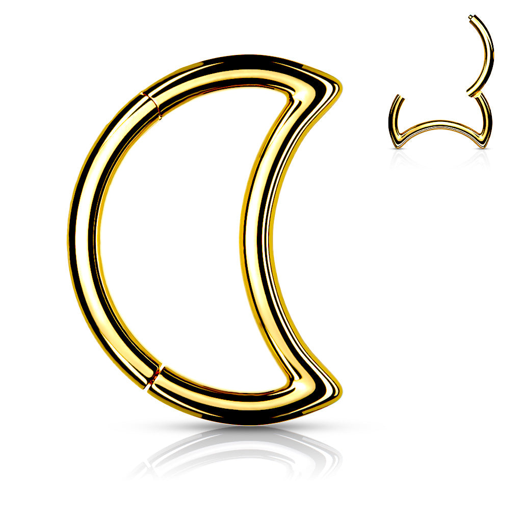 Crescent Moon Hinged Ring