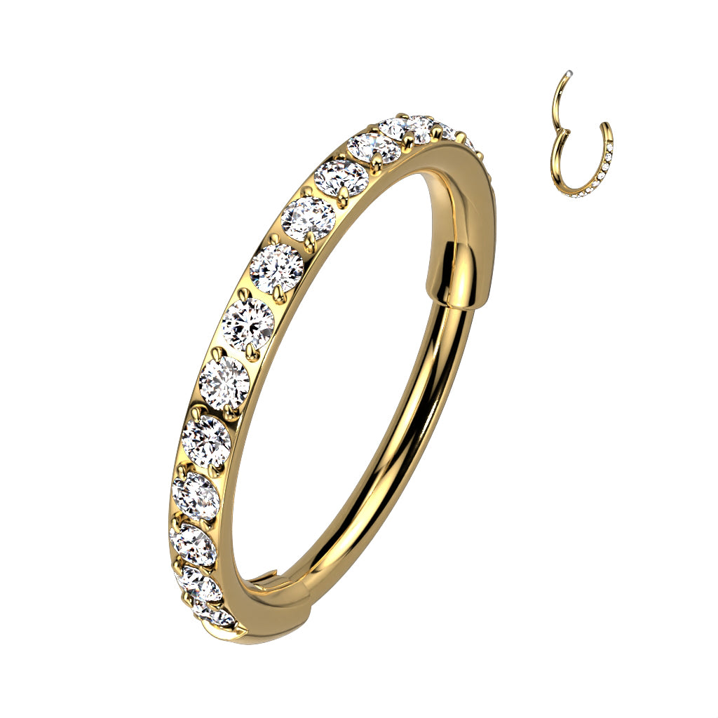 Titanium Diamond Paved Nose Clicker - N8