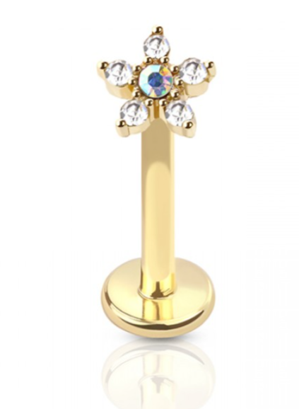 Dainty Flower Surgical Steel Labret