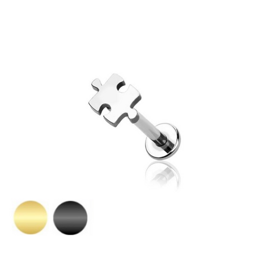 Puzzle Piece Surgical Steel Labret