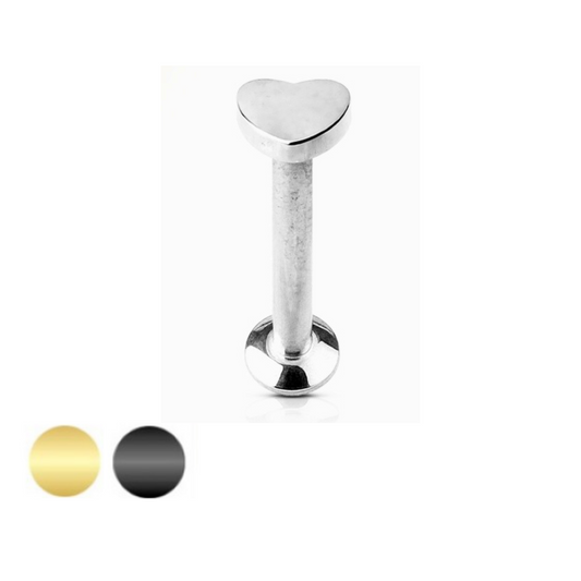 Mini Heart Surgical Steel Labret