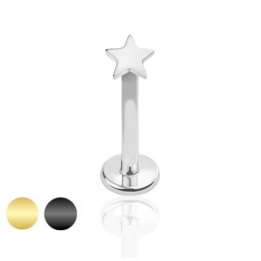 Small Star Surgical Steel Labret