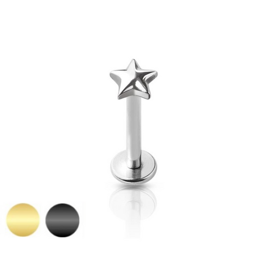 3D Star Surgical Steel Labret