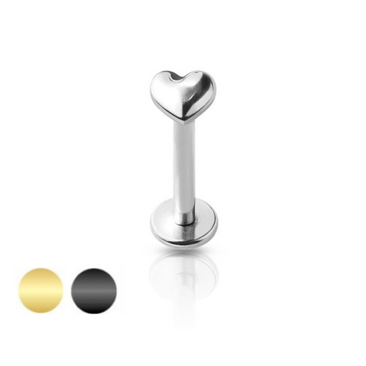 3D Heart Surgical Steel Labret