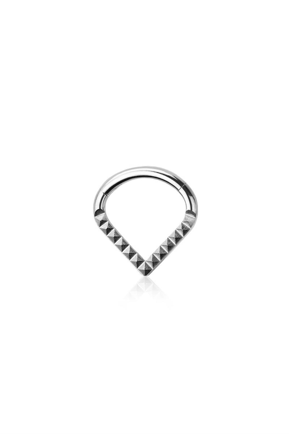 Pyramid Cut Hinged Ring