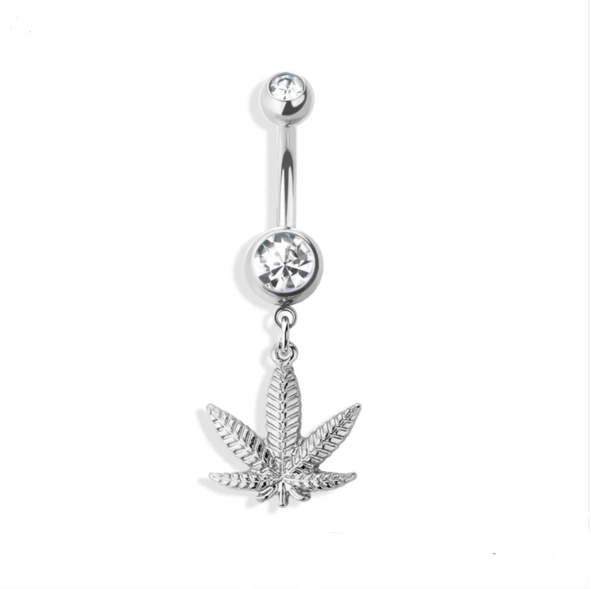 Leaf Dangle Belly Bar - P36