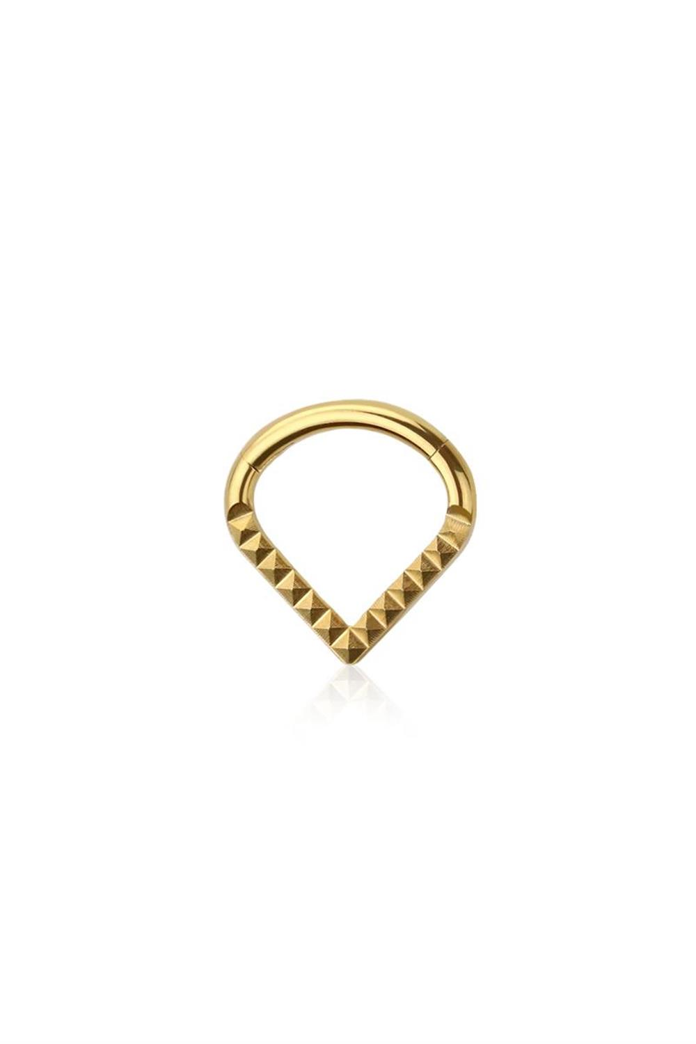 Pyramid Cut Hinged Ring