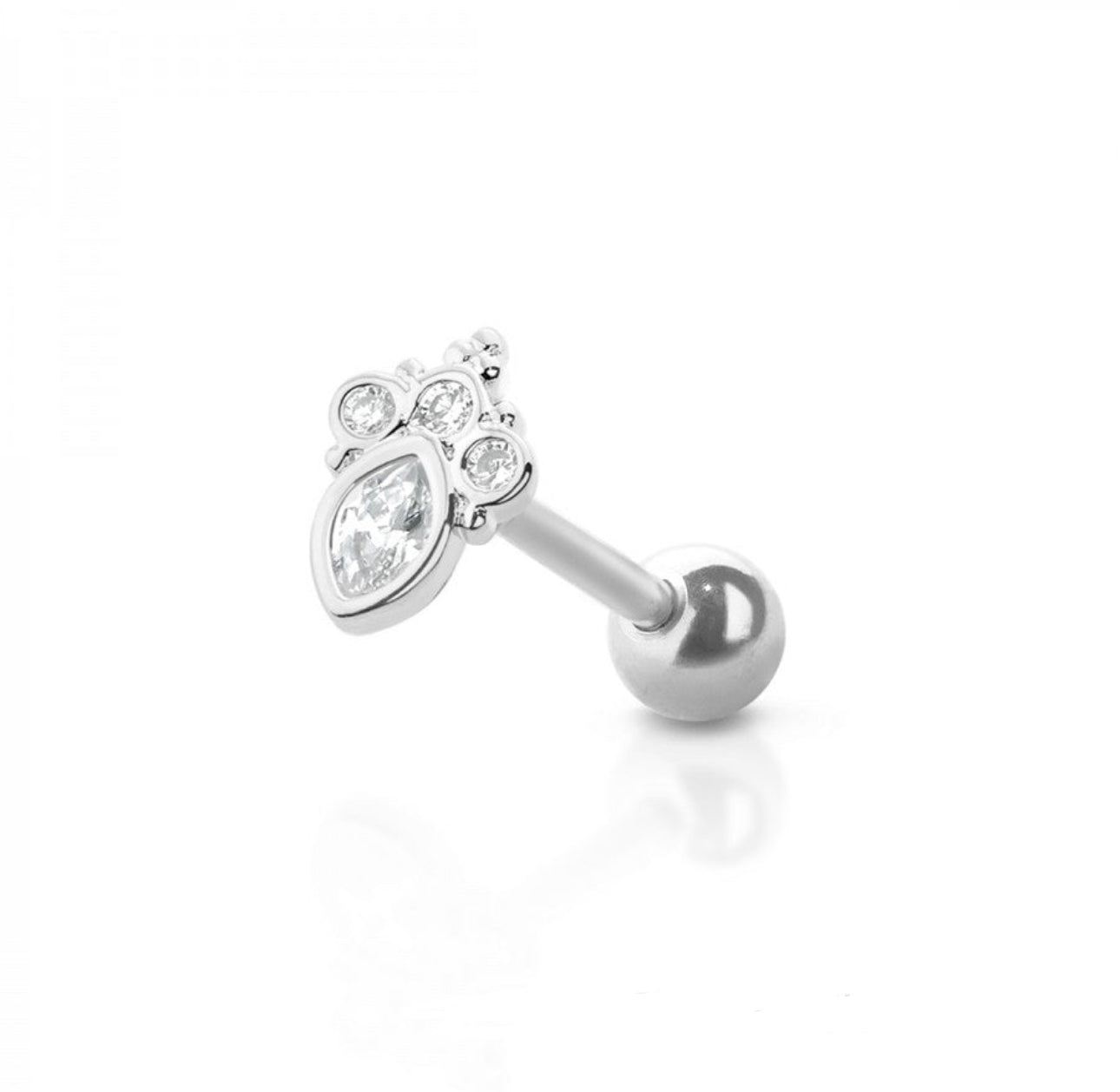 Tiara CZ - Ball Back Stud- J21