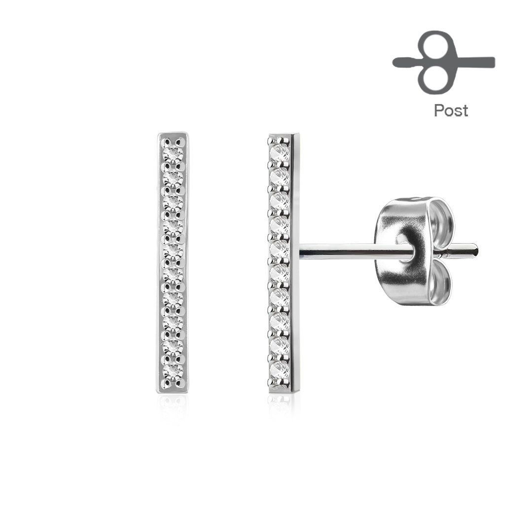 Paved CZ Earrings - N15