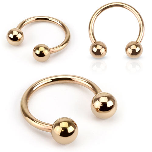 Surgical Steel Horseshoe - Rose Gold