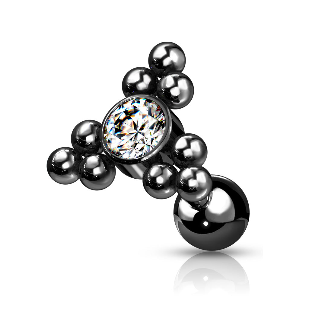 CZ Center Ball Back Stud- L9