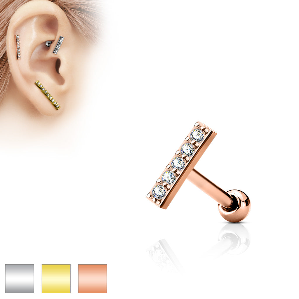 CZ Ball Back Stud- L7