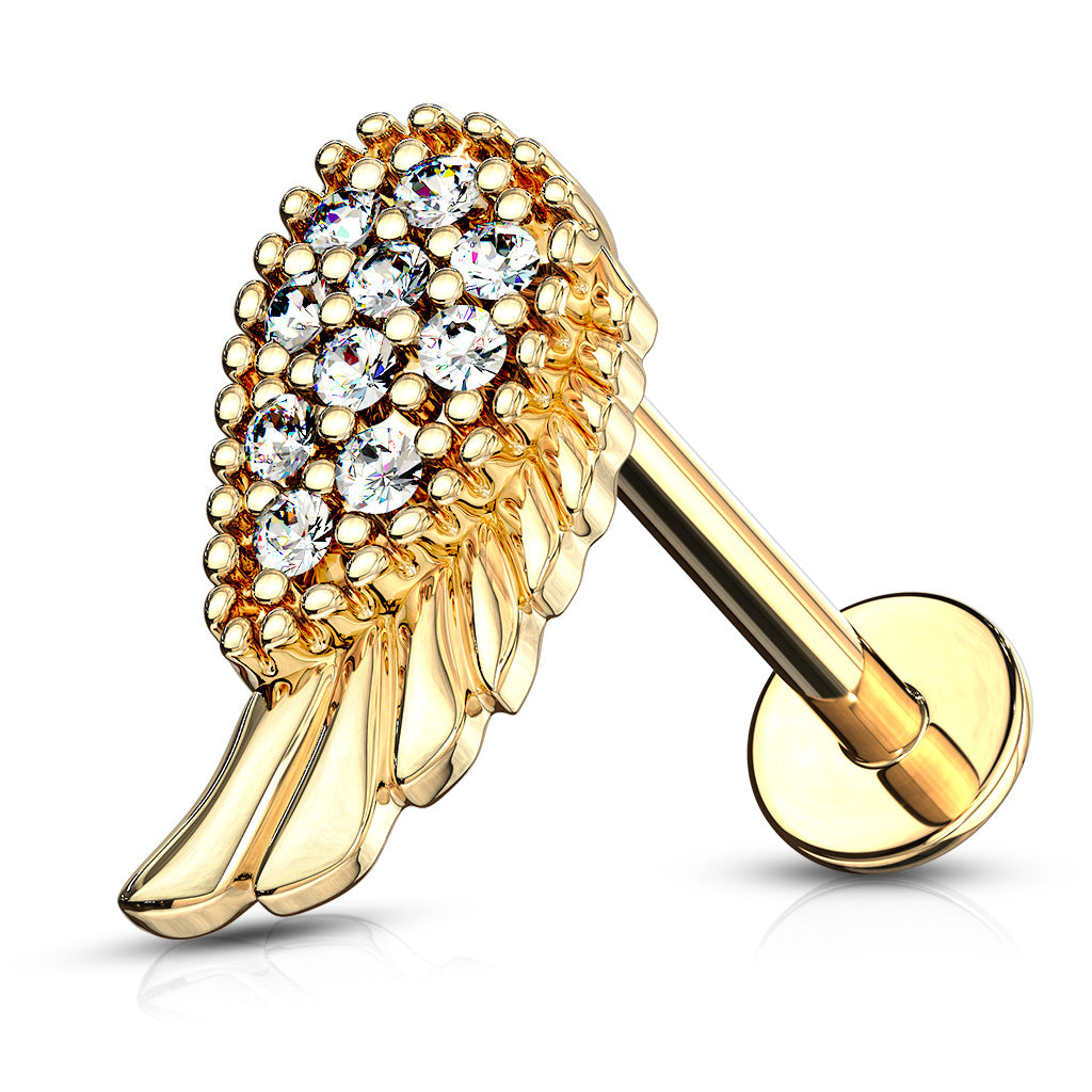 CZ Angel Wing Labret- J18