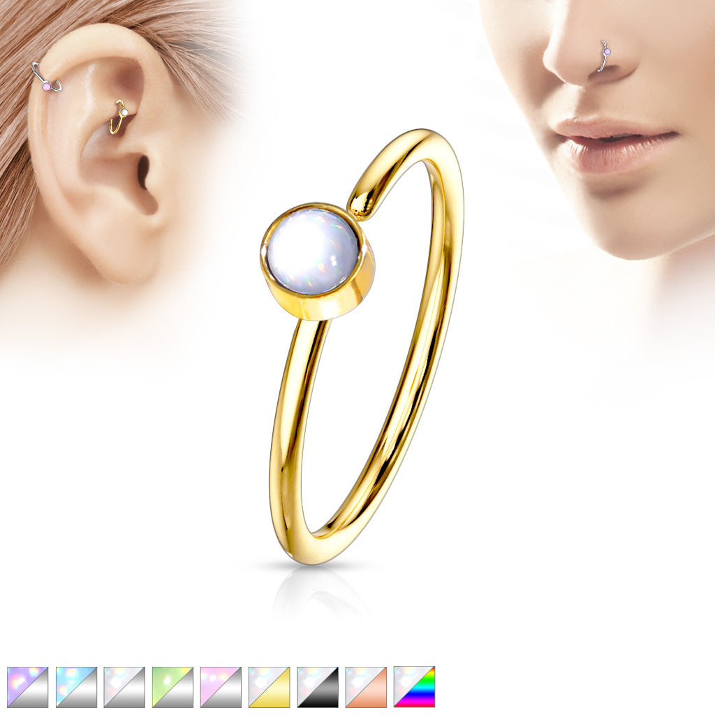 Illuminating Stone Nose Ring- A16