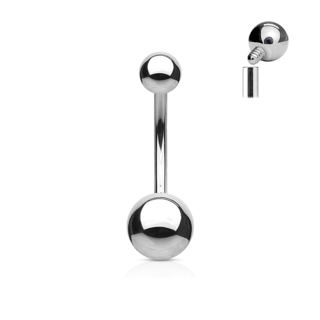 316L Surgical Steel Navel Bar (small) - P1