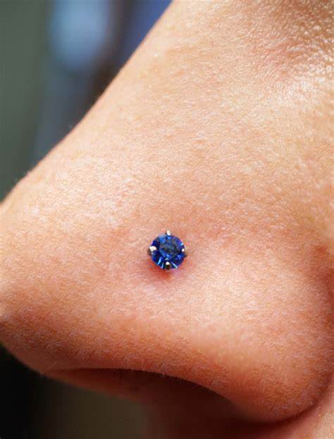 Sterling Silver Nose Pin Studs (Various Color Options)- A5