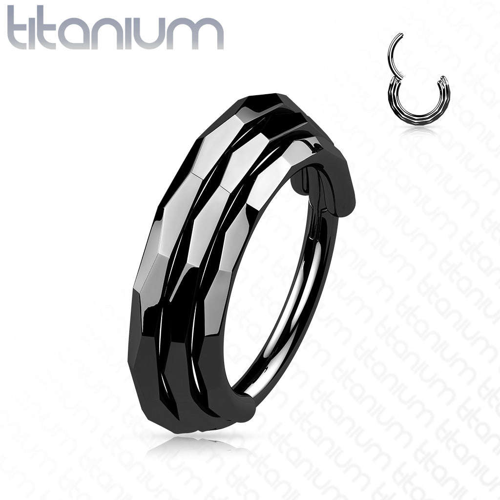 Hinged Segment with Triple Lined Faceted Side- F12