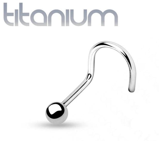 20G Solid Titanium Nose Screw (Gold & Silver)- G2