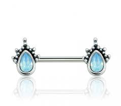 Opalite Nipple Bar- D19