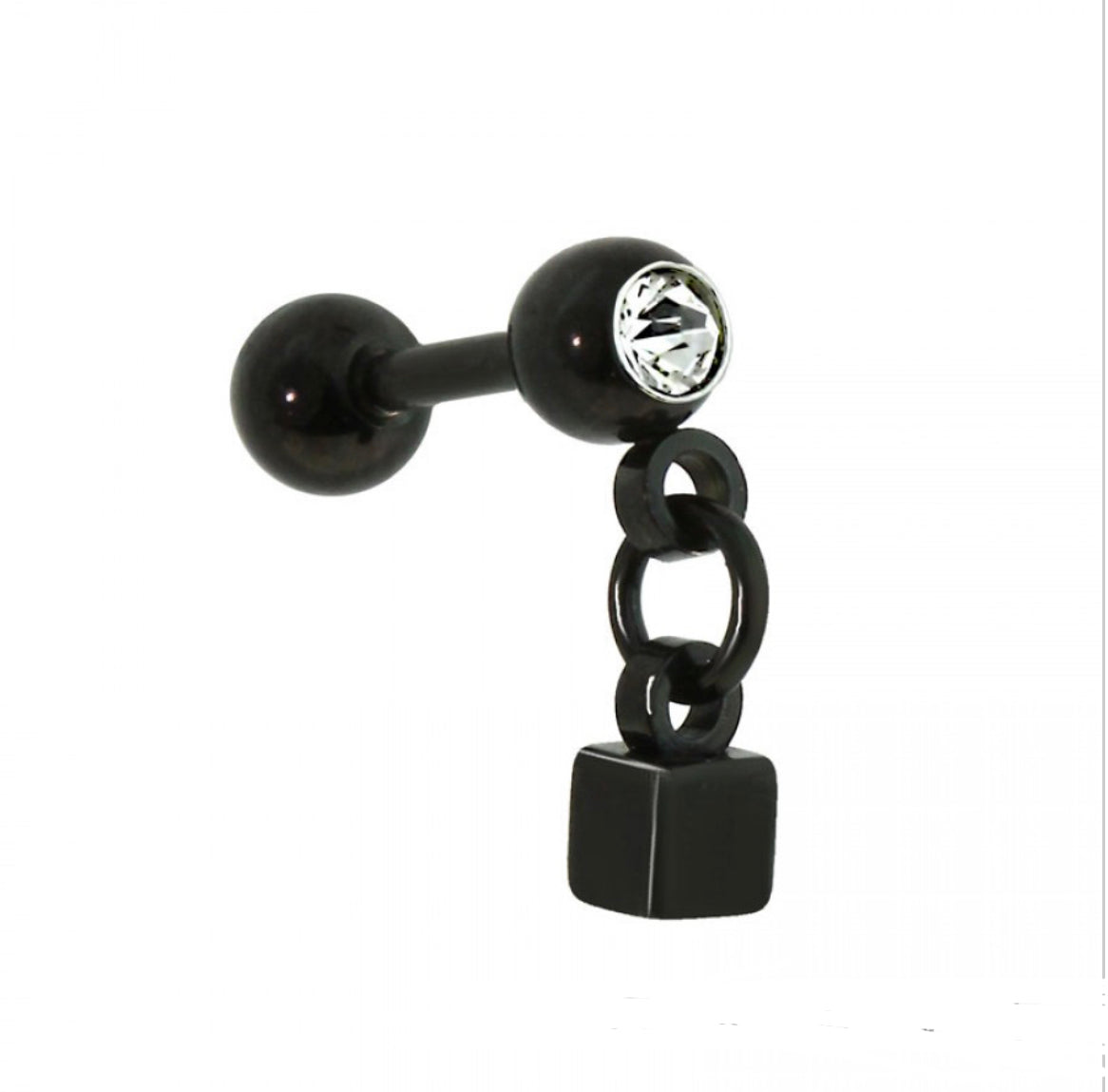 Cube Dangle Ball Back Stud- L8