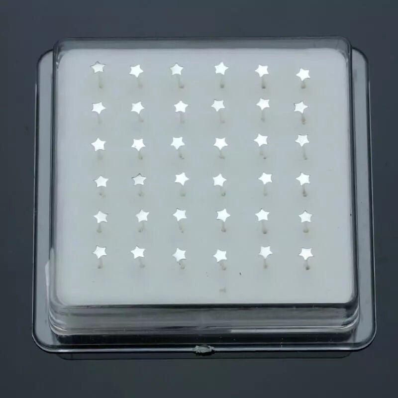 .925 Sterling Silver Star Nose Stud- A3