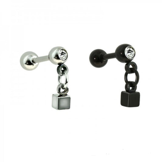 Cube Dangle Ball Back Stud- L8