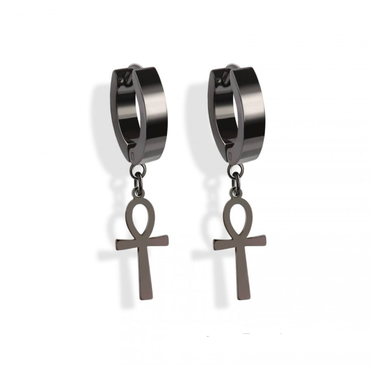 Loop Cross Earrings (Pair) - M9