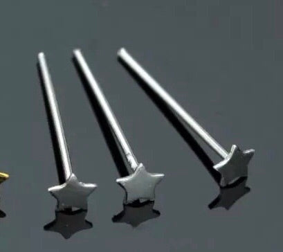 .925 Sterling Silver Star Nose Stud- A3