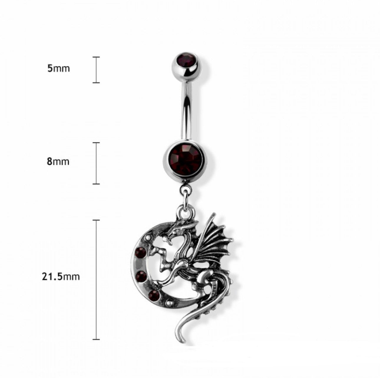 Amethyst Moon Belly Bar - P9