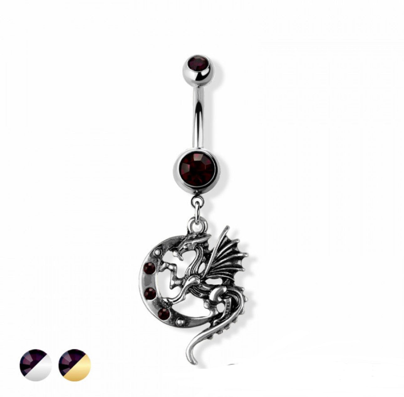 Amethyst Moon Belly Bar - P9