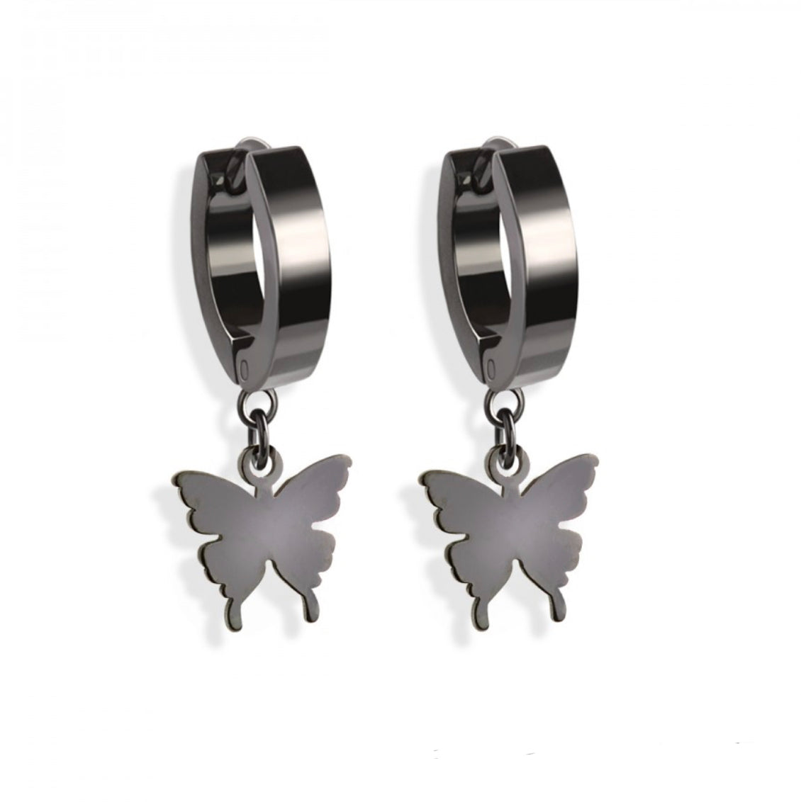 Butterfly Hoop Earrings ( PAIR)- N4