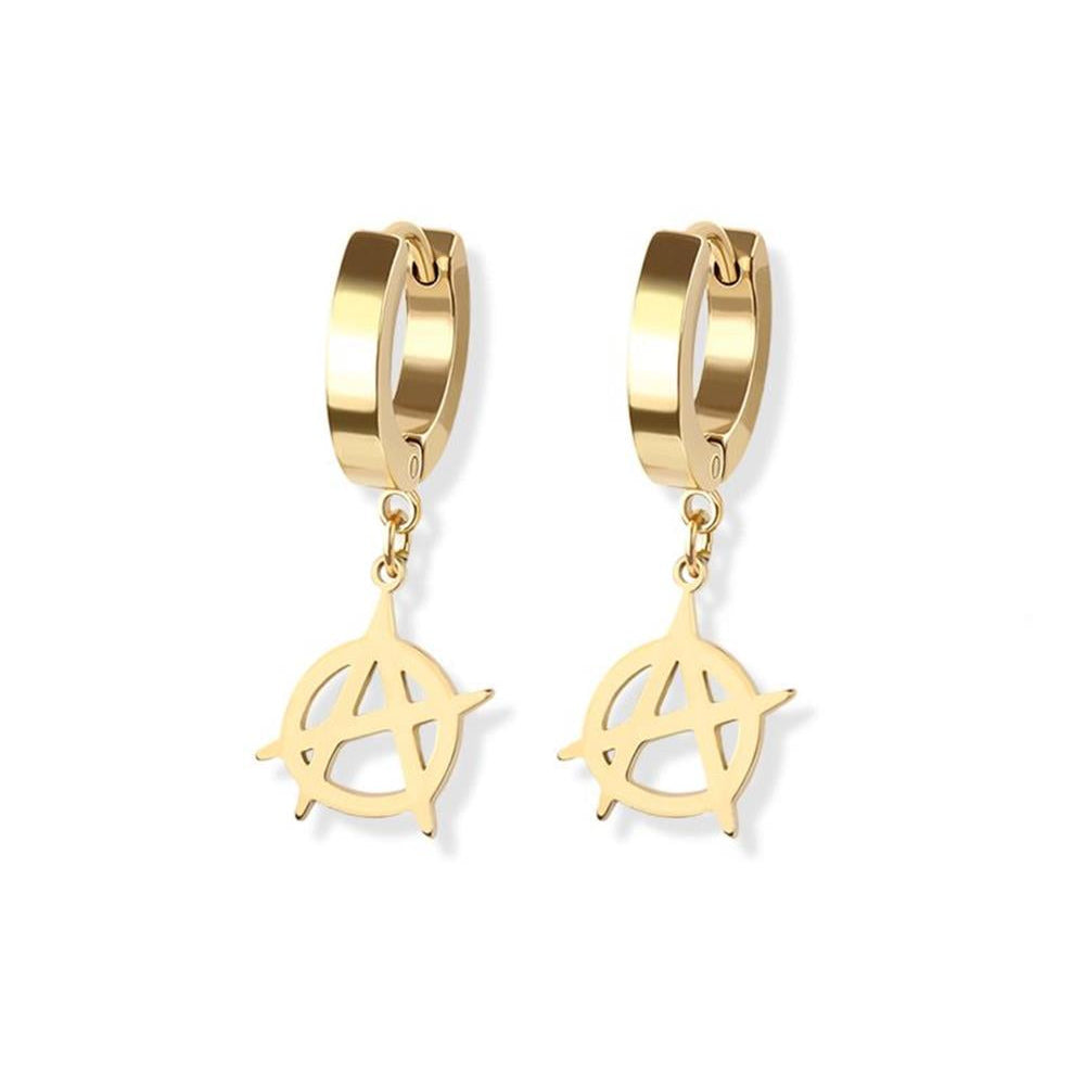 Stainless Steel Hoop - Anarchy Dangle