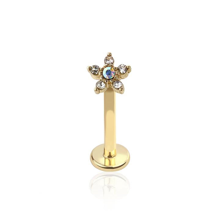 Dainty Flower Surgical Steel Labret
